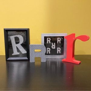 Lot of four R initials. Interesting and unique